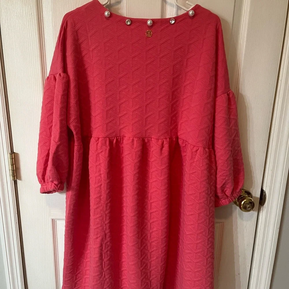Simply Southern Hot Pink Dress with Gem Accents - Picture 3 of 4